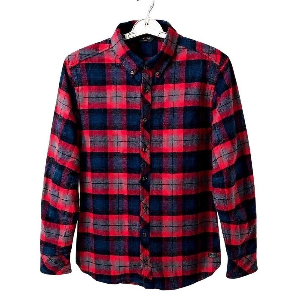 Outpost Makers Men's LARGE Plaid Button-Up Shirt Multicolor Long Sleeve‎ Flannel